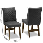 Conjunto De Mesa Para Sala De Jantar Com 4- Dobue - Castanho