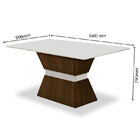 Conjunto De Mesa Para Sala De Jantar Com 6 Cadeira Monaco-dob