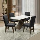 Conjunto De Mesa Para Sala De Jantar Off White Dubai 1,35m
