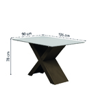 Conjunto De Mesa Para Sala De Jantar Off White Dubai 1,35m