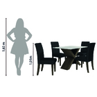 Conjunto De Mesa Para Sala De Jantar Off White Dubai 1,35m