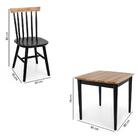 Conjunto De Mesa Quadrada Com 4 Cadeira Eucalipto Preto