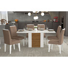 Conjunto De Mesa Rafaela 180x90cm Com 6 Cadeiras Nicole - Cim