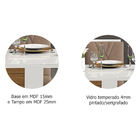 Conjunto De Mesa Rafaela 180x90cm Com 6 Cadeiras Nicole - Cim