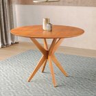Conjunto De Mesa Redonda 100 Cm Com 4 Cadeiras Luna Caramelo