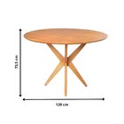 Conjunto De Mesa Redonda 120cm Com 4 Cadeiras Luna Nude/freijó