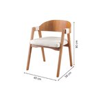 Conjunto De Mesa Redonda 120cm Com 4 Cadeiras Luna Nude/freijó