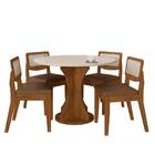 Conjunto De Mesa Redonda 4 Cadeiras Santorini Fre/off/cor.car