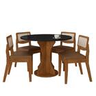Conjunto De Mesa Redonda 4 Cadeiras Santorini Frei/pto/cor.ca