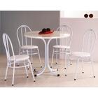 Conjunto De Mesa Redonda Com 4 Cadeiras Estrutura Em Aço - Br