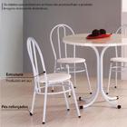 Conjunto De Mesa Redonda Com 4 Cadeiras Estrutura Em Aço - Br