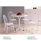 Conjunto De Mesa Redonda Com 4 Cadeiras Estrutura Em Aço - Br