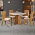 Conjunto De Mesa Redonda Sala De Jantar Slin 0,90m Off White
