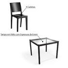 Conjunto De Mesa Remo Com 4 Cadeiras Polipropileno - Preto