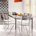 Conjunto De Mesa Reno Com 6 Cadeiras Nápolis Branco