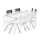 Conjunto De Mesa Reno Com 6 Cadeiras Nápolis Branco