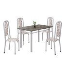 Conjunto De Mesa Retangular 120x75cm Tampo Ardósia Indiano 4