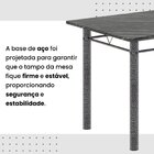 Conjunto De Mesa Retangular 120x75cm Tampo Ardósia Indiano 4