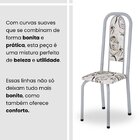 Conjunto De Mesa Retangular 120x75cm Tampo Granito Ocre 4 Cad