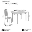 Conjunto De Mesa Retangular 120x75cm Tampo Granito Ocre 4 Cad