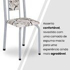 Conjunto De Mesa Retangular 120x75cm Tampo Granito Ocre 4 Cad