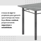 Conjunto De Mesa Retangular 120x75cm Tampo Granito Topázio 4