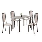 Conjunto De Mesa Retangular 120x75cm Tampo Granito Topázio 4