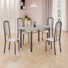 Conjunto De Mesa Retangular 120x75cm Tampo Granito Topázio 4