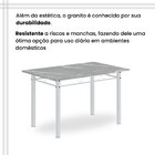Conjunto De Mesa Retangular 120x75cm Tampo Granito Topázio 4
