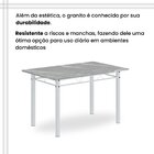 Conjunto De Mesa Retangular 120x75cm Tampo Granito Topázio 4