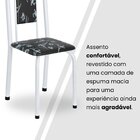 Conjunto De Mesa Retangular 140x75cm Tampo Ardósia Indiano 6