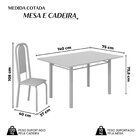Conjunto De Mesa Retangular 140x75cm Tampo Ardósia Indiano 6