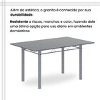 Conjunto De Mesa Retangular 140x75cm Tampo Granito Ocre 6 Cad