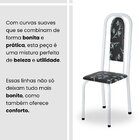 Conjunto De Mesa Retangular 140x75cm Tampo Granito Ocre 6 Cad