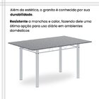 Conjunto De Mesa Retangular 140x75cm Tampo Granito Ocre 6 Cad