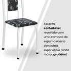 Conjunto De Mesa Retangular 140x75cm Tampo Granito Ocre 6 Cad