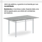 Conjunto De Mesa Retangular 140x75cm Tampo Granito Topázio 6