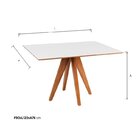 Conjunto De Mesa Retangular 160x90cm E 6 Cadeiras Dima Cinamo