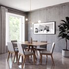 Conjunto De Mesa Retangular 160x90cm E 6 Cadeiras Dima Cinamo