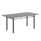 Conjunto De Mesa Retangular 180x75cm Tampo Granito Ocre 8 Cad