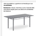Conjunto De Mesa Retangular 180x75cm Tampo Granito Ocre 8 Cad