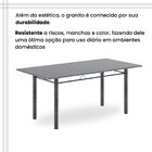 Conjunto De Mesa Retangular 180x75cm Tampo Granito Ocre 8 Cad