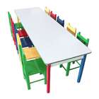 Conjunto De Mesa Retangular Com 10 Cadeiras Jah Colorido