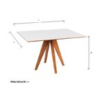 Conjunto De Mesa Retangular Com Vidro Laqueado 160x90cm E 6 C