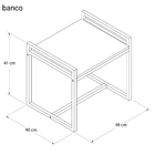 Conjunto De Mesa Retangular E 4 Bancos Industrial Preto