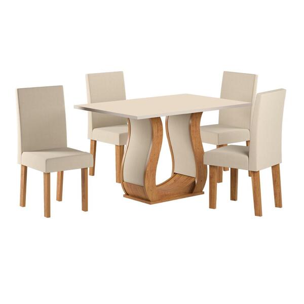Conjunto De Mesa Retangular Sala De Jantar Veneto 1,20m Off W
