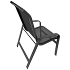 Conjunto De Mesa Ripada Com 4 Cadeiras Aluminio + Guarda Sol