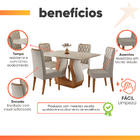 Conjunto De Mesa Sala De Jantar 1,20m 4 Cadeiras Veneto Velud