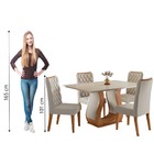 Conjunto De Mesa Sala De Jantar 1,20m 4 Cadeiras Veneto Velud