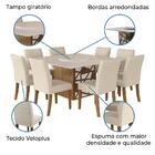 Conjunto De Mesa Sala De Jantar Ancara Com 8 Cadeiras E Tampo